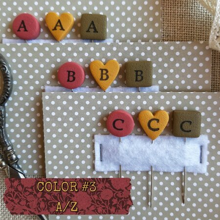 Pins A-Z Colour Option 3 - Puntini Puntini