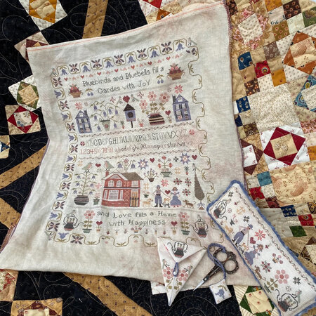 Bluebirds and Bluebells Sampler - Pansy Patch Quilts and Stitchery