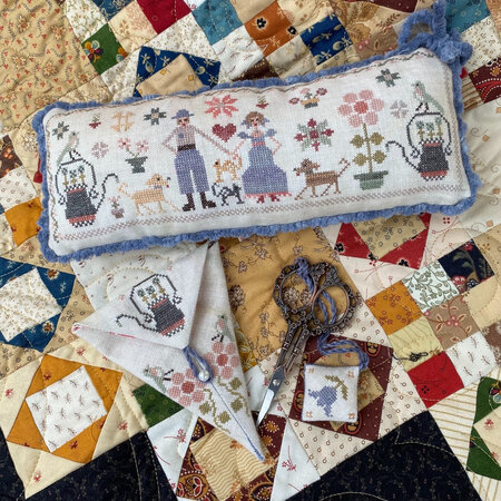 Bluebirds and Bluebells Sampler - Pansy Patch Quilts and Stitchery