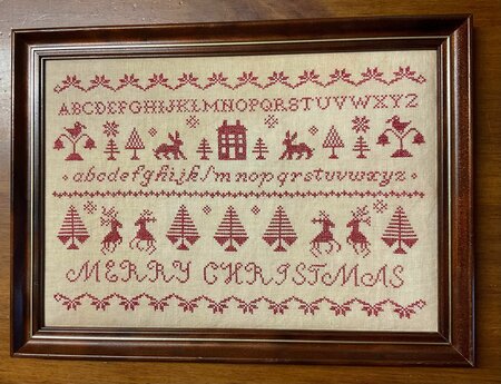 MERRY REDWORK SAMPLER - Frog Cottage Designs