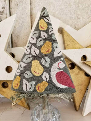 First Day Of Christmas Tree -Punch Needle - Hello from Liz Mathews