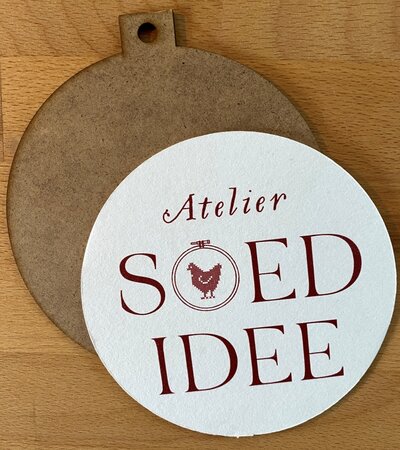 Houten kerstbal