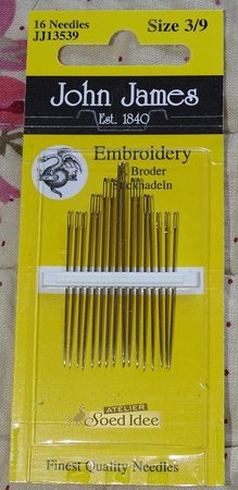 John James Embroidery size 3/9