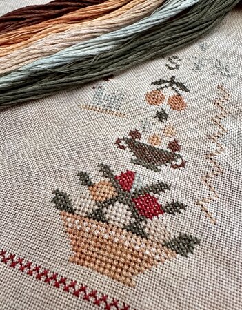 Bird on a Ladder Sampler 1843 – geprint patroon