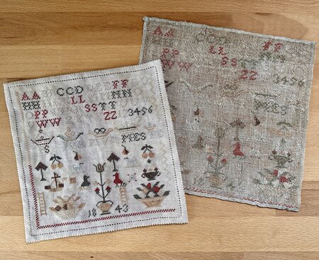 Bird on a Ladder Sampler 1843 – geprint patroon