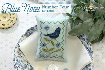 Blue Notes - Number Four- October House Fiber Arts