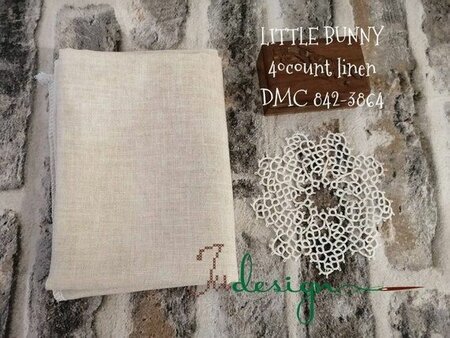Little Bunny 40 ct linnen – xJuDesign – FDB 1749