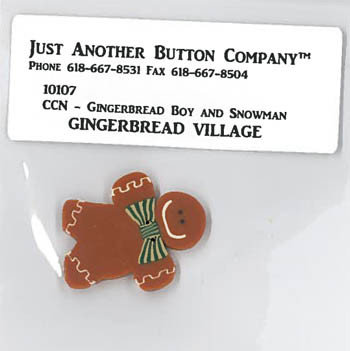 7 - Gingerbread Boy and Snowman button