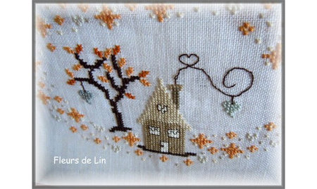 Entre gris clair et brun fonc'e- Fleurs de Lin