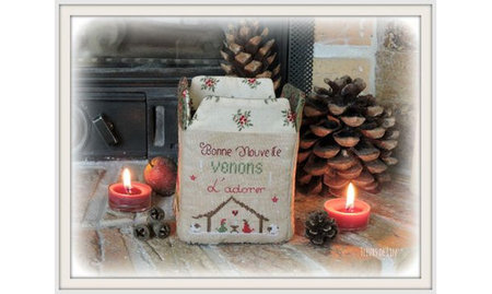 Photophore de Noël - Fleurs de Lin
