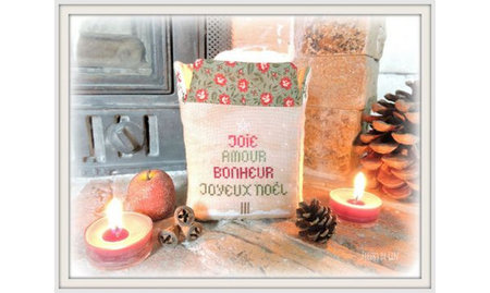 Photophore de Noël - Fleurs de Lin