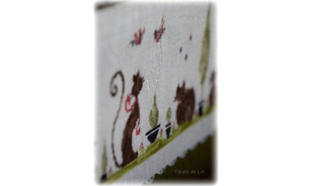 Farandole de chats- Fleurs de Lin