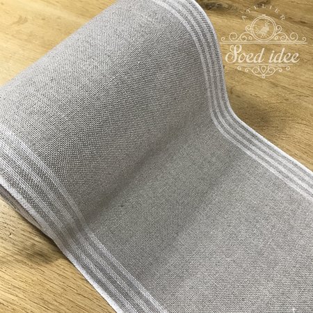 20 cm Naturel met witte ingeweven streepjes