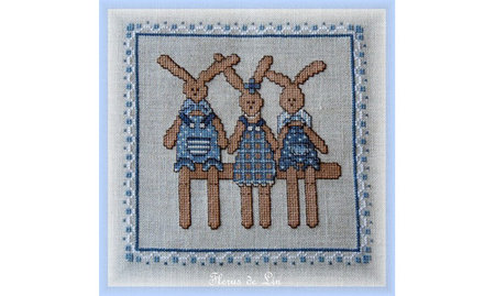 Trois Petits Lapins - Fleurs de Lin