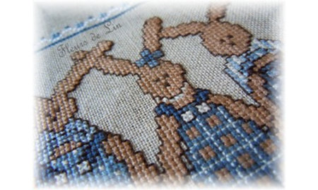 Trois Petits Lapins - Fleurs de Lin