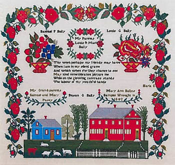 Mary Ann Baily 1842- Queenstown Sampler