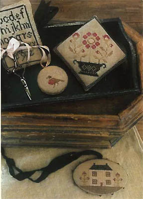 Farmhouse Sampleer Pinkeep,Pin Disk, Scissor Fob & Needle-Stacy Nash