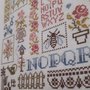 Sampler aux Fleurs - kleur