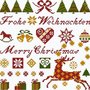 Der Weihnachtshirsch - Historische Stickmuster