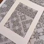 Rhombus met passepartout - Historische Stickmuster