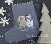 Botte de Noel lapin et bonhomme de neige- Le Lin d'Isabelle