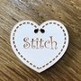 Ecru hartje Stitch
