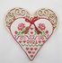 Valentine – Roses Heart chart + wooden heart